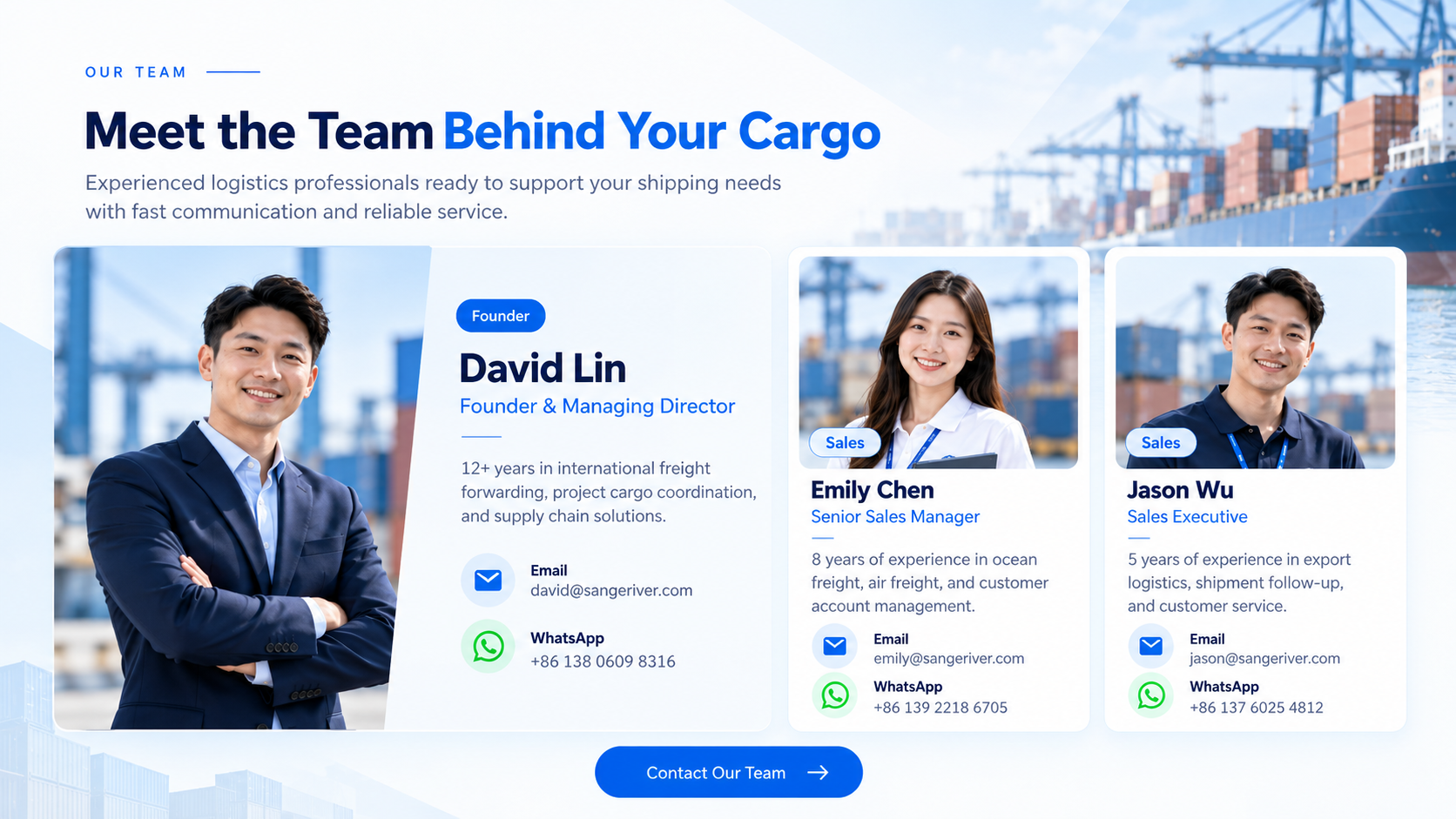 Meet the team behind your cargo